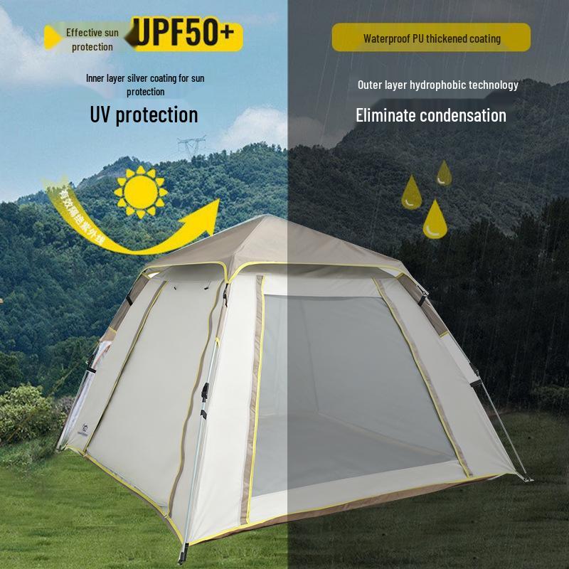 Ultra-Lightweight Automatic Camping Tent with Sun, Rain, and Mosquito Protection