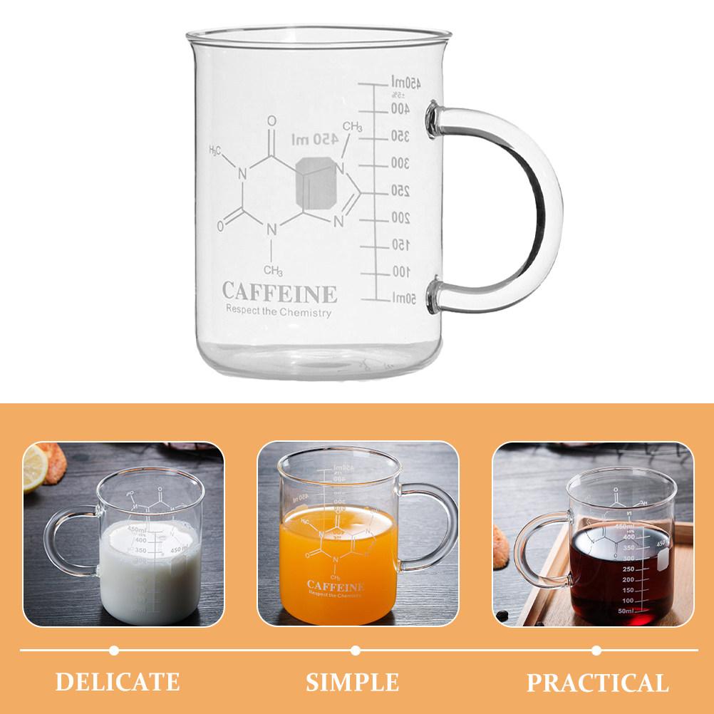 Xícara de Café de Vidro com Escala Graduada Transparente Medição Precisa de Líquido para Preparo de Café Jarra Medidora de Espresso Ferramenta de Cozinha