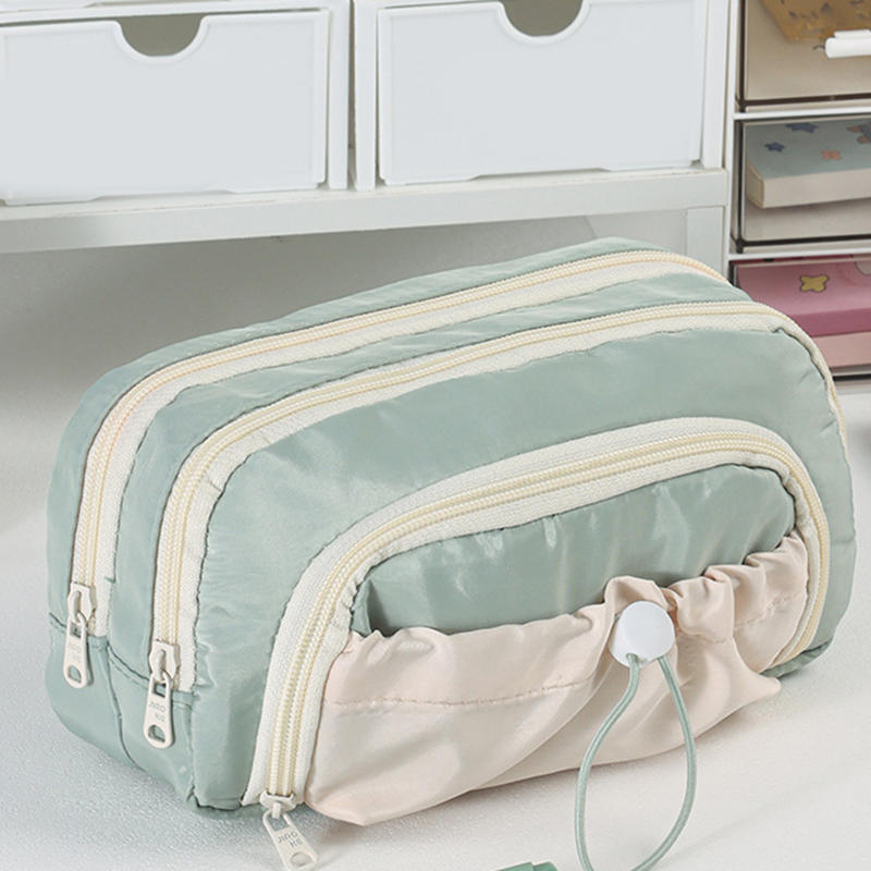 Large Capacity 3 Layered Pencil Bags Kawaii Front Pocket Pencil Pouch School Stationery Gifts Creative Pencil Case