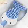 Squirt Whale Toilet Brush 360-Degree Cleaning Brush with Silicone Head Hanging Hole Design Wall-mounted Toilet Brush