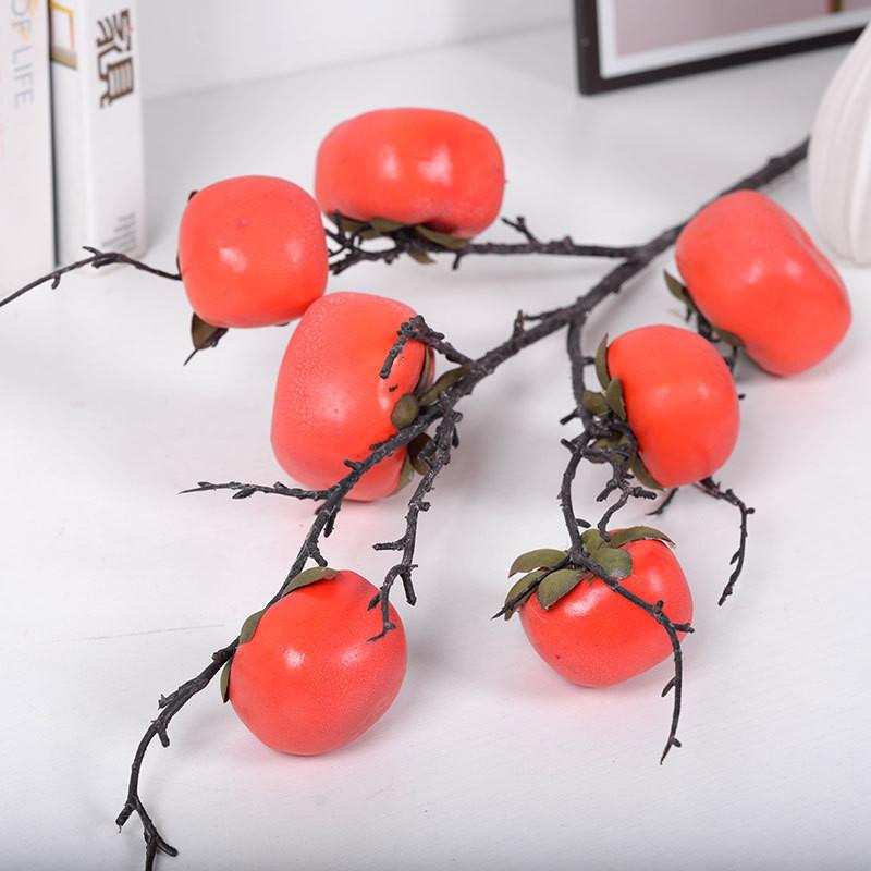 Persimmon Simulated Ornaments Room Decoration Artificial Plants Prop Photography