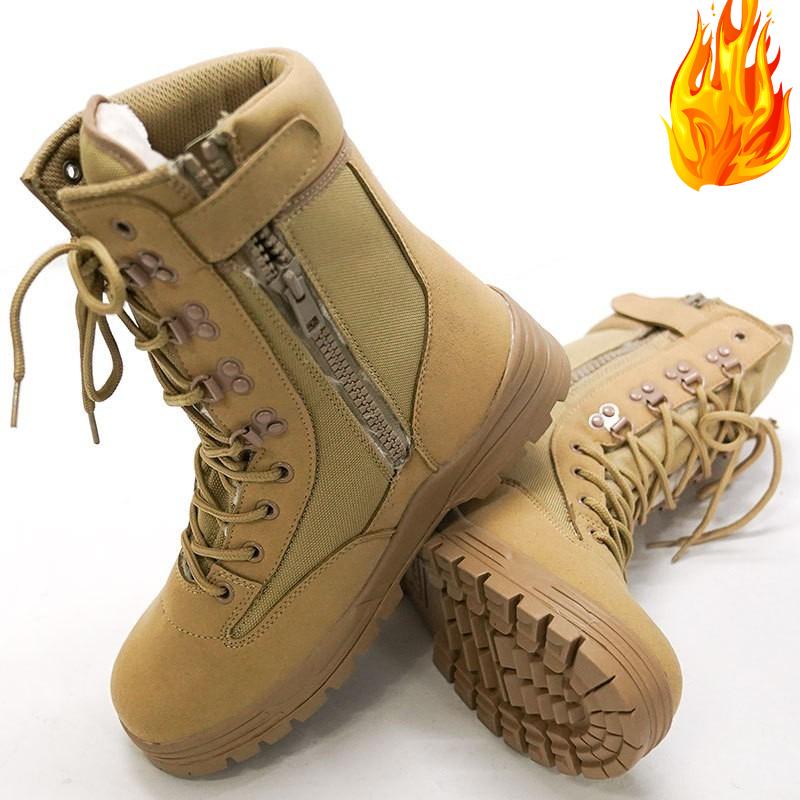 Men's Work Shoes Desert Boots Outdoor Sports Combat Lightweight Non-Slip Wear-Resistant Hiking High-Top Tactical Botas