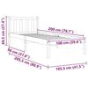 VidaXL Cadre de lit cire marron 100x200 cm bois de pin massif 844807