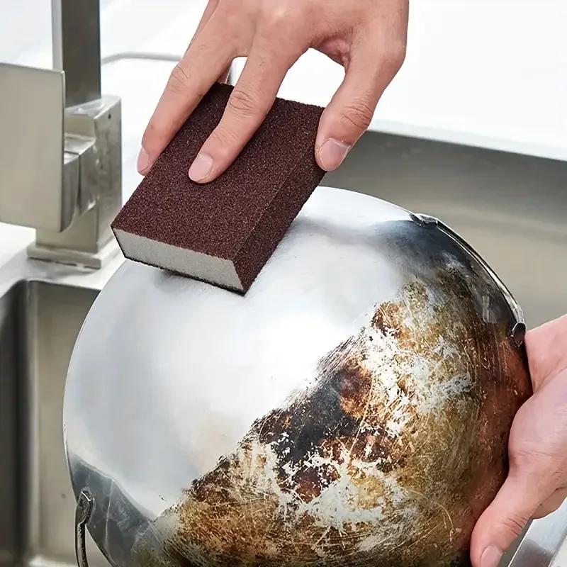 50pcs Spongen Nano Eraser Rust Remover Brush Dish Pot Cleaning Emery Descaling Clean Rub Pots Kitchen Tools Gadgets Accessories
