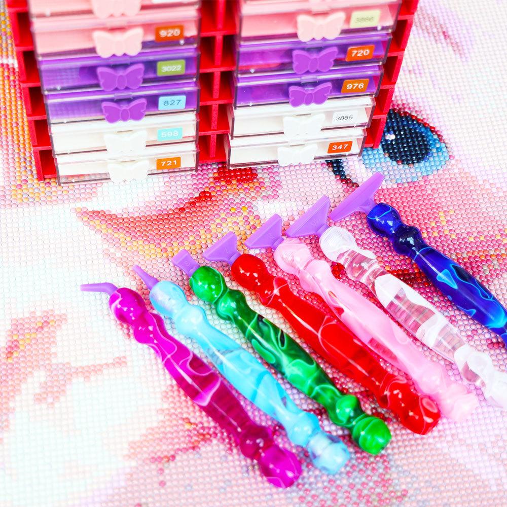 DIY Diamond Art Tools Drill Pen New resin pen with threaded design, replaceable multiple tips Diamond painting accessories