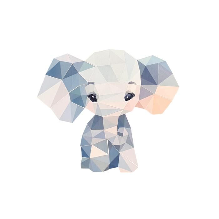 Kit tableaux stickers - Multicolore - Éléphant et Girafe - 2 pièces - A5 (14,8 x 21 cm) - Pour enfants