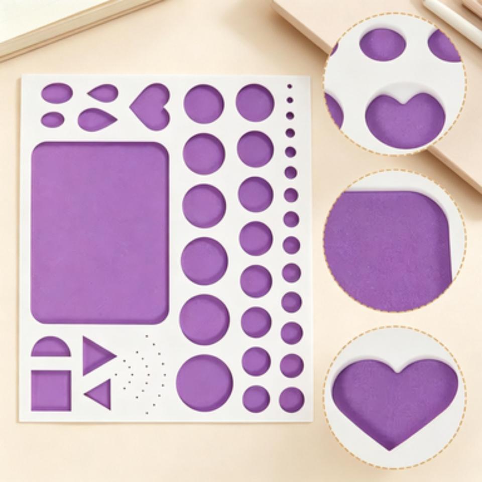 Paper Quilling Template Board Eva Mold Portable Ergonomic Design for DIY Paper Craft Cards Wall Decor Quilling Slotted Tool