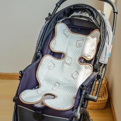 Ice Sliky Fiber Fabric Trolley Cushion Pad, Breathable Baby High Chair Mat for All Seasons, Machine Washable Summer Cooling Mat