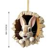 Practical Colorful Easters Rabbit Ornament Tree Hanging Pendant Suitable for Decorating Living Room Classrooms and Window