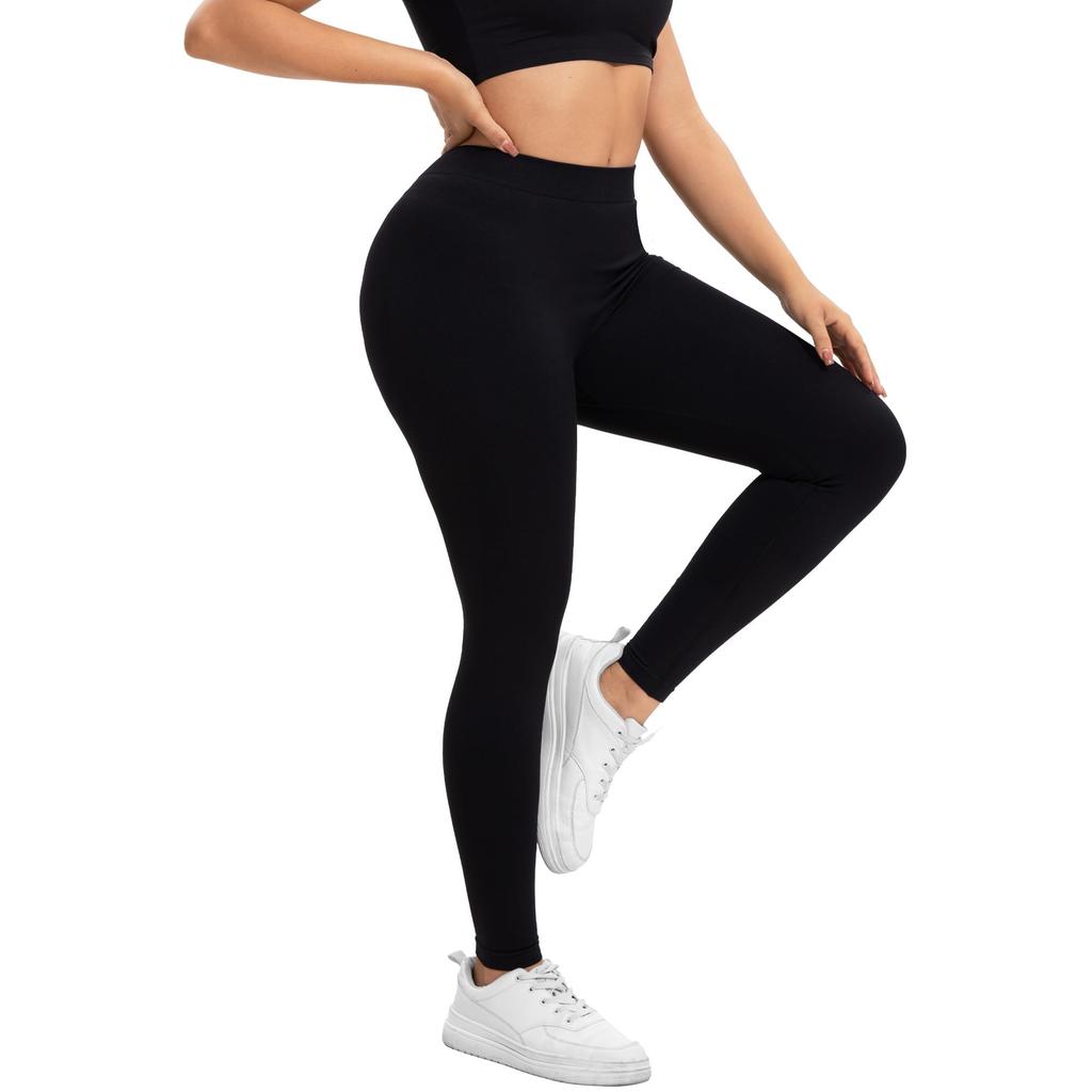 Colanti Sport Push Up for Women Booty Scrunch High Waist Seamless Black - Gym Yoga Training