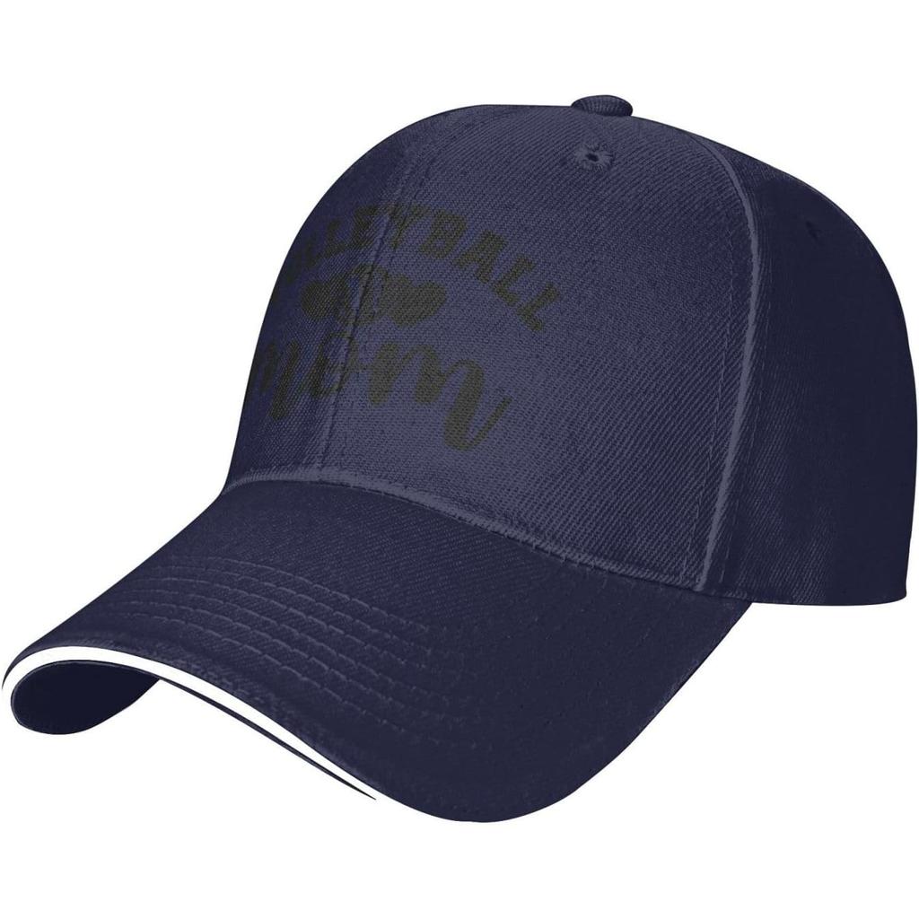 Volleyball Mom Graphic Baseball Cap Polyester Adjustable Sun Hat Casual for Adult