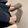 Platform Women Slippers Flats Suede Mules Shoes Woman 2025 Trend Fashion Casual Cozy Walking Retro Winter Slingback Flip Flops