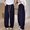 Plus Size Women's Wide Leg Elastic Waist Jeans for Autumn 2025 - Slimming Straight Leg for Pear Shape