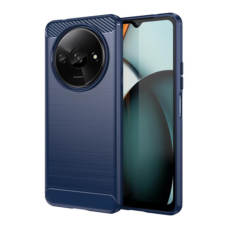 For Cover Xiaomi Redmi A3 Case For Redmi A3 Bumper Anti-knock Soft Silicone Carbon Fiber Back Case For Redmi A3 Case 6.71 inch