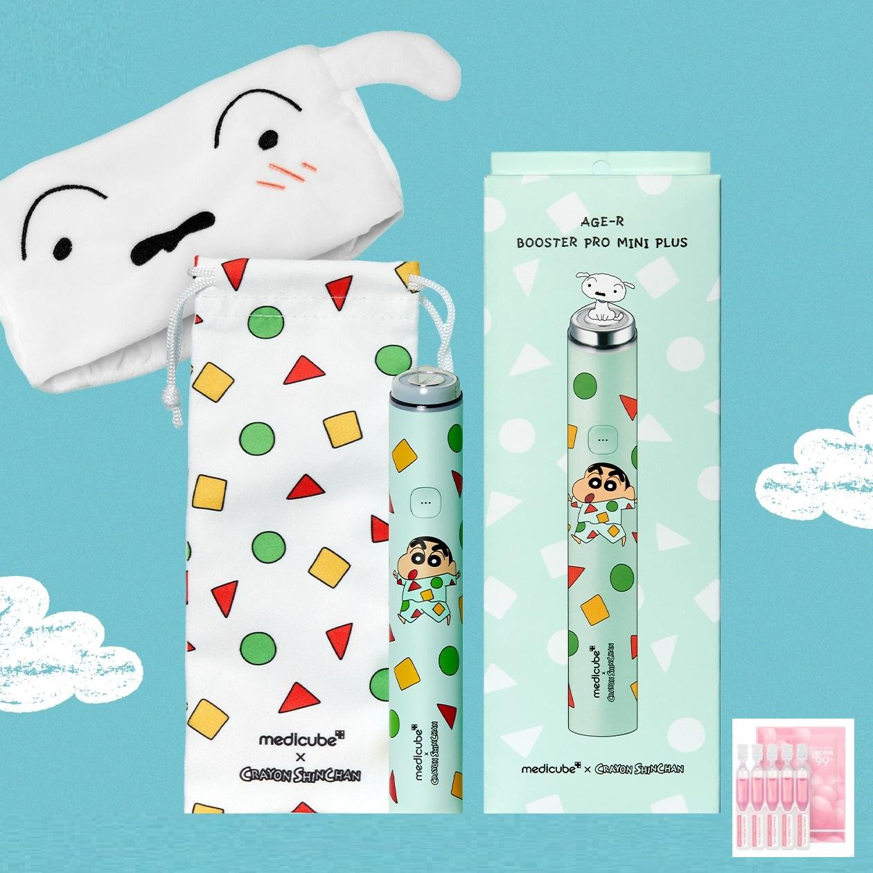 

Medicube AGE-R Booster Pro Mini Plus Device Shinchan Edition Skin Care Tool + PDRN Pink One Day Serum 5ea