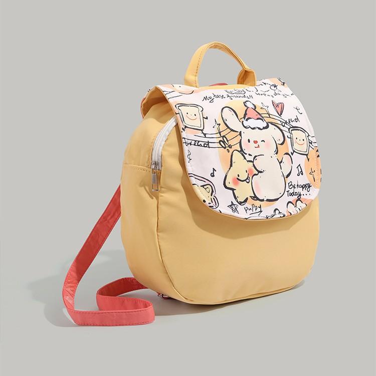 Korean Version Cute Cartoon Girl Puppy Backpack 2024 Niche Design Casual Versatile Large Capacity Student School Bag