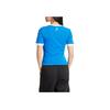 Adidas Originals Logo Print Color-block Round Neck Short Sleeve T-Shirt Women Tops Blue IR6083