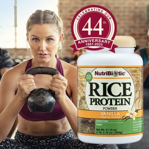 NutriBiotic, Raw Rice Protein, Vanilla, 1 Lb 5 Oz (600 G)