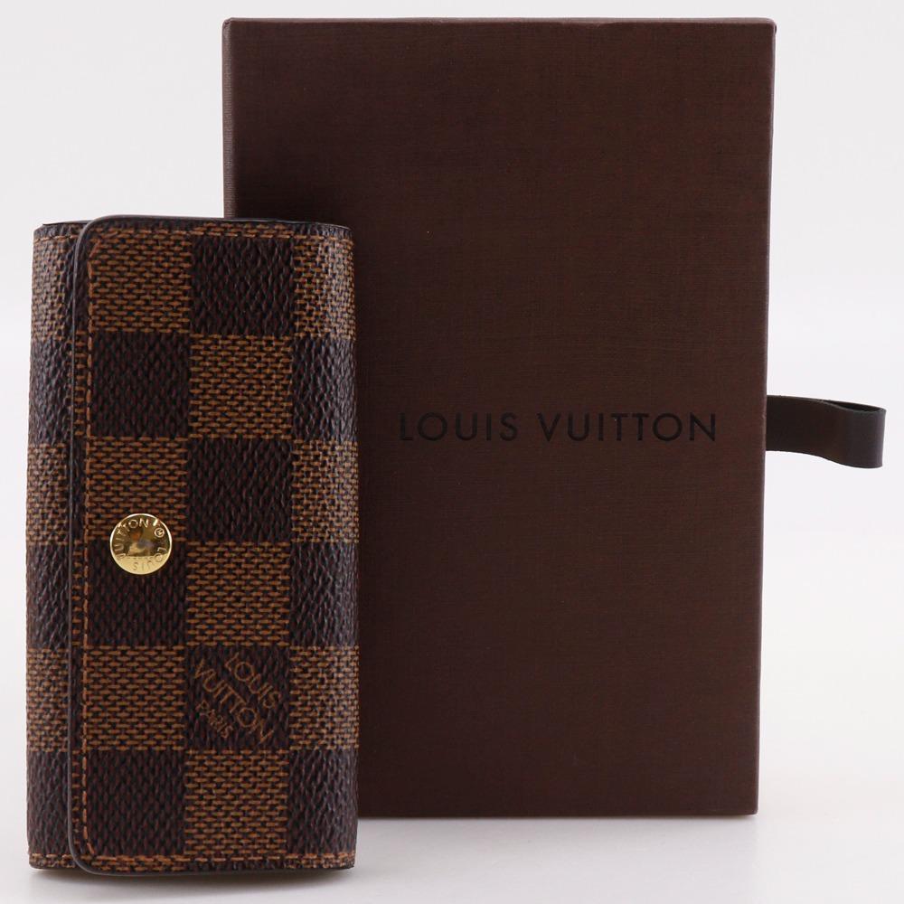 LOUIS VUITTON Multicles4 Key Holder  N62631 4 hooks Brown Damier canvas unisex Used