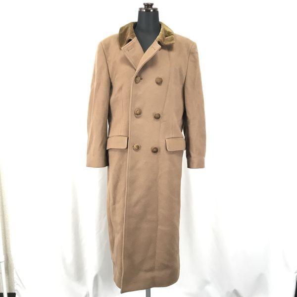 

J.PRESS / Wool Long Pea Coat / Outerwear [Women’s M Approx. / Beige] Double-Breasted / Cupra Lining / Premium Fabric(USED)