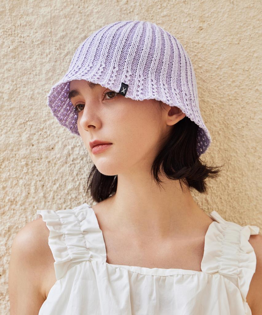 Bajal Va Label Knit Tulip Hat Lavender