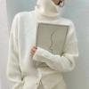 Chic Vintage Knitted Turtleneck Sweater for Women Autumn and Winter Warm Women Pullover Base Sweaters Slim Fit Casual Solid Loose Knitwears Tops 25256