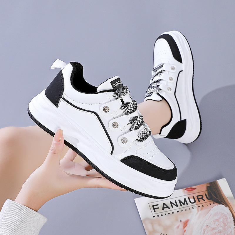 

Женская обувь на толстой подошве, модные кроссовки для фитнеса и бега, разноцветные дышащие кроссовки для подъема, повседневные кроссовки на платформе для отдыха на открытом воздухе 35 чёрный