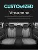 All-Season BYD Qin L Seat Covers: Breathable Linen with Perforated Leather, Fully Enclosed and Ventilated