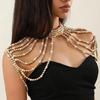 Elegant Faux Pearls Shoulder Necklace For Women Perfect For Pageants Proms Party Wedding Photo Props