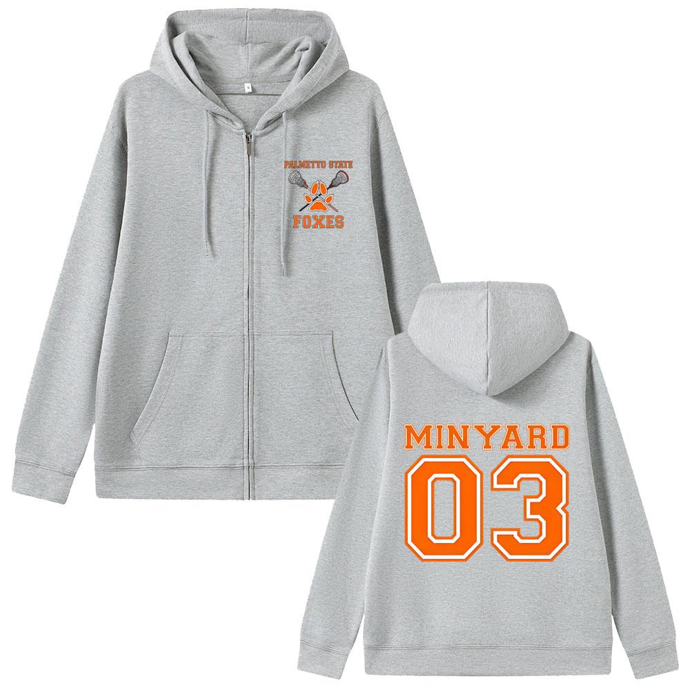 The Game The Foxhole Court Palmetto State Foxes Zipper Hoodie Male Casual Zip Up Jacket Men Women Fashion Oversized Coat