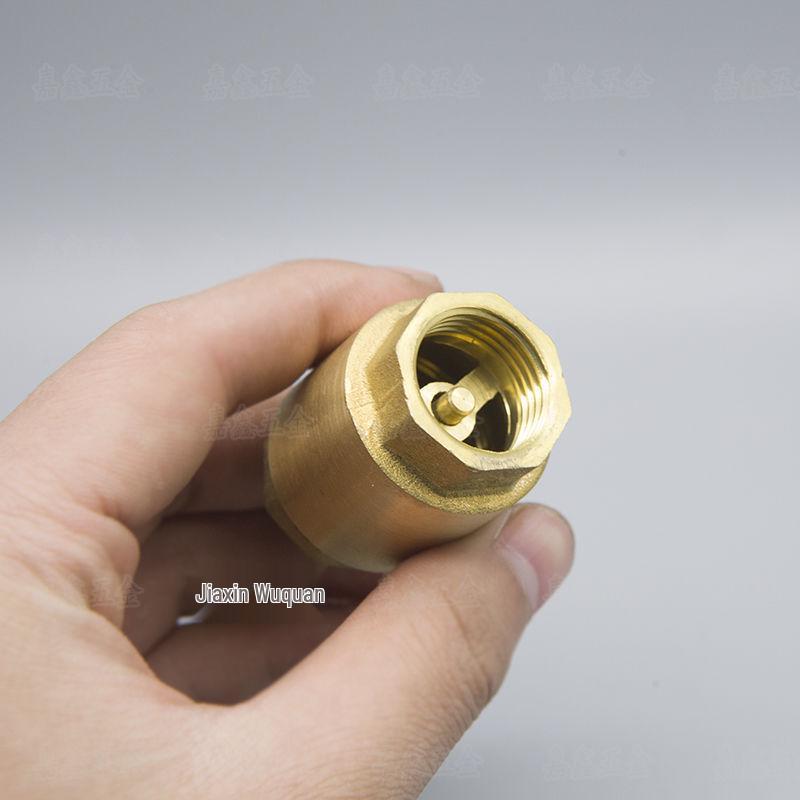 Ventil de reținere orizontal cu ridicare din alamă, cu arc unidirecțional, fără retur, tijă de cupru, dimensiuni: 1/2", 3/4", 1", 2" (DN15-25)