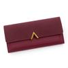 Ladies Pu Wallet Long Style Card Organizer With Snap Button For Daily Carry