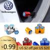 For VOLKSWAGEN VW 4pcs Car Wheel Stem Valve Caps Tire Air Covers for Volkswagen Polo GTI Passat Beetle Jetta Lavida Touareg Sant