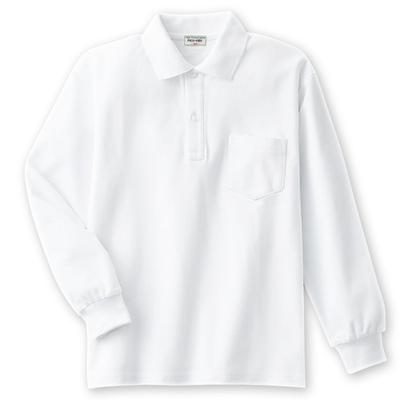 Ashbury Pique Langarm-Poloshirt für die Grundschule 150cm (Weiß) Kinder, Schule, Schüler, Uniformen, Unisex, (10000)