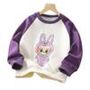 Children's Warm Cotton Sweatshirt - Autumn/Winter, Plus Velvet, Cartoon Long-Sleeve Top for Boys and Girls