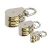 1Pcs New 43/58/86mm Moving Pulley Single/Double Wheels Mini Messenger Pulley Zinc Alloy Metal Sheave Crown Block