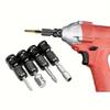 3pc Quick-Release Power Wrench Adapter Set – 1/2" to 1/4" Hex, Heavy-Duty Steel, O-Ring & Pin, for Auto/Metal/Construction