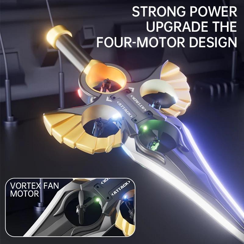 2.4G Flying Sword Rc Glider, Flying Sword Control By Hand, Remote Controlled Stunt,360° Stunt Flip, One-Button Lifting, Three-Speed Adjustment