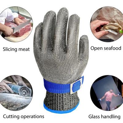 1 Pc Cut Resistant Work Glove Stainless Steel Mesh Metal Glove for Metal Fabrication Wood Working Kitchen Butcher Oyster Shucking Mandolines