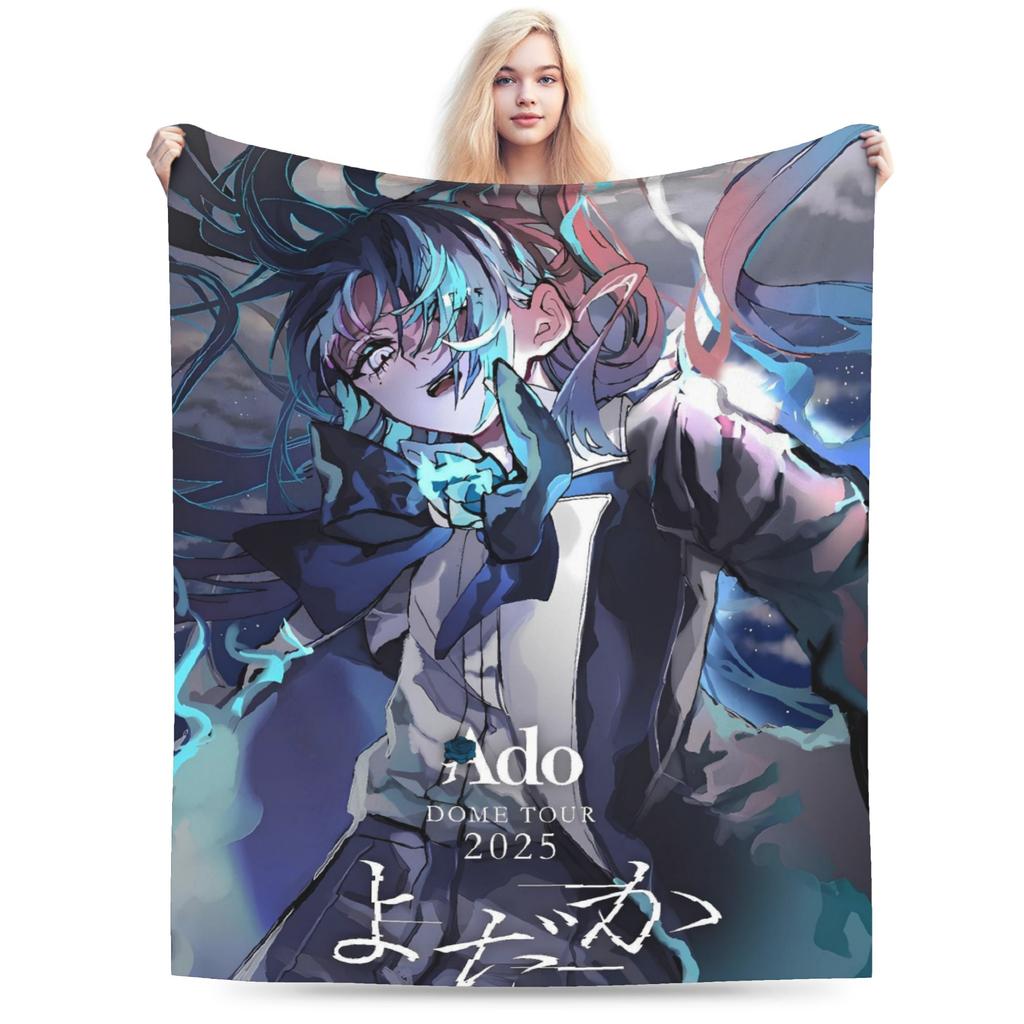 Ados World Tour Warm Soft Blanket Boy Girl Plush Throw Blanket Comfortable Bedroom Flannel Bedspread Sofa Bed Cover