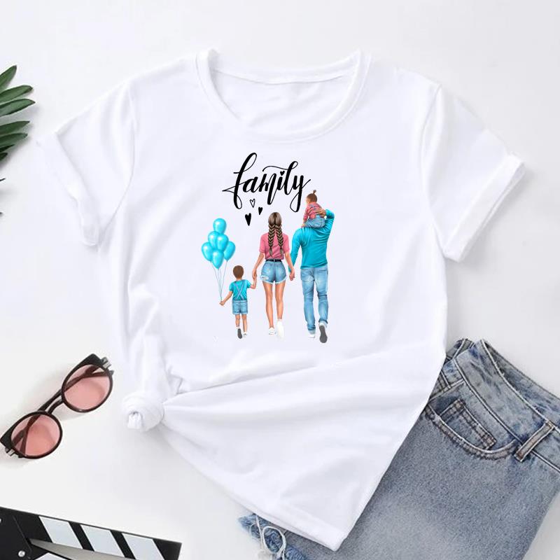 European size Women Print Tee Letter Mom Trend Mama Mother Top Fashion T Shirt Woman Female Clothing Short Sleeve Graphic T-shirts