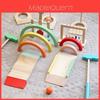 Minigolf-Spielset aus Holz mit Balance-Spiel für Kinder, geeignet für drinnen und draußen