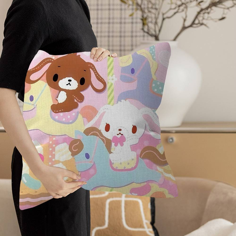 Cartoon S-SugarbunnieS-S Cushion Cover Inches Farmhouse Decor Home Throw Pillow Covers For Couch Decorations