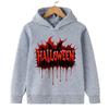 2025 Halloween Pumpkin Print Children's Hooded Sweatshirt Boy Girl Autumn Winter Daily Outdoor Casual Street Party Sportswear