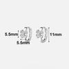 925 Silver Needle Flower Hoop Earrings For Women Party Classic Fine Jewelry Light Plant Accessories