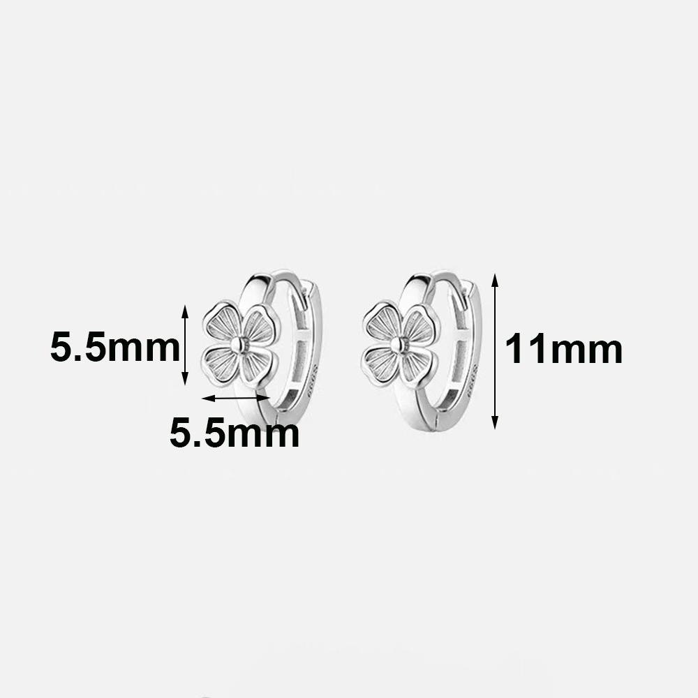 925 Silver Needle Flower Hoop Earrings For Women Party Classic Fine Jewelry Light Plant Accessories