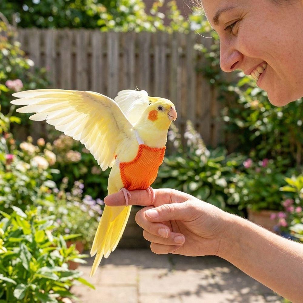 Honeycomb Mesh Bird Flight Suit Breathable Pet Bird Nappy Parrot Flying Clothing Parrot Care