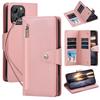 Wallet Multi-card Zipper Kickstand Magnetic Flip Leather Case For For Iphone 16E 16 Pro Max 15 Plus 14 13 Mini 12 11 SE 2 X XS XR