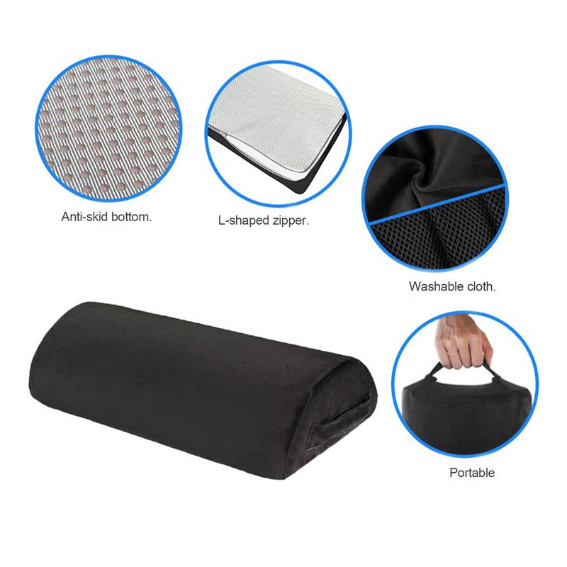 Adjustable Foot Rest Under Desk Soft And Breathable Memory Foam Foot Stool Extendable Height Strong Support Footrest Pillow For