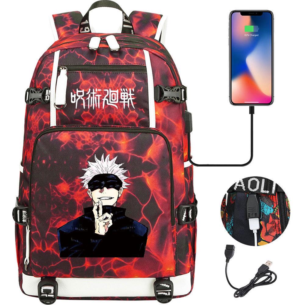 Mochila con Auriculares USB Estampados de Jujutsu Kaisen